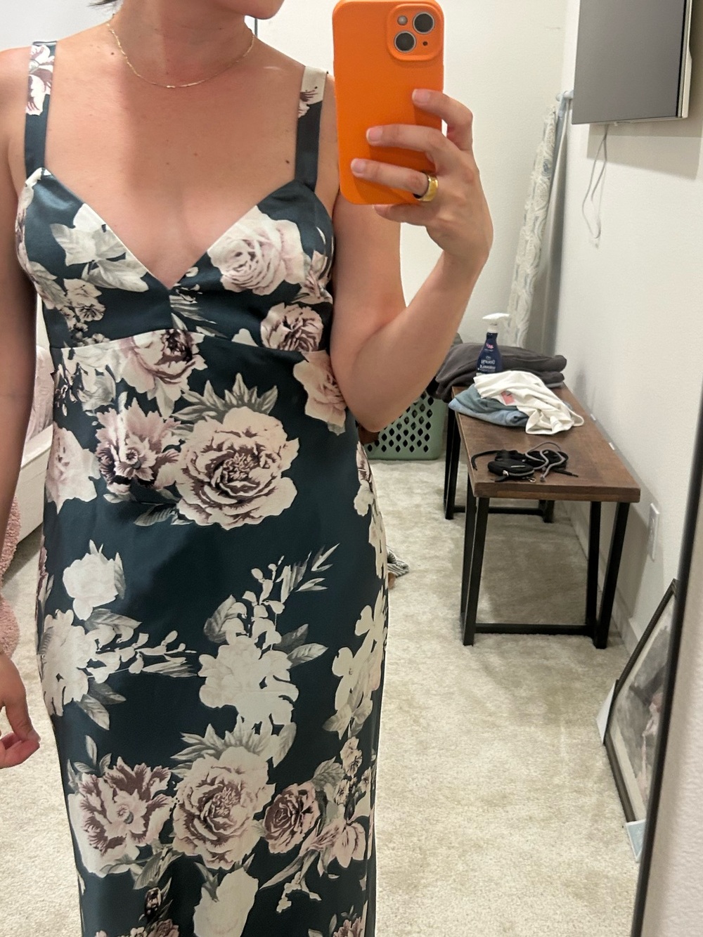 Black iris 100% silk dress
